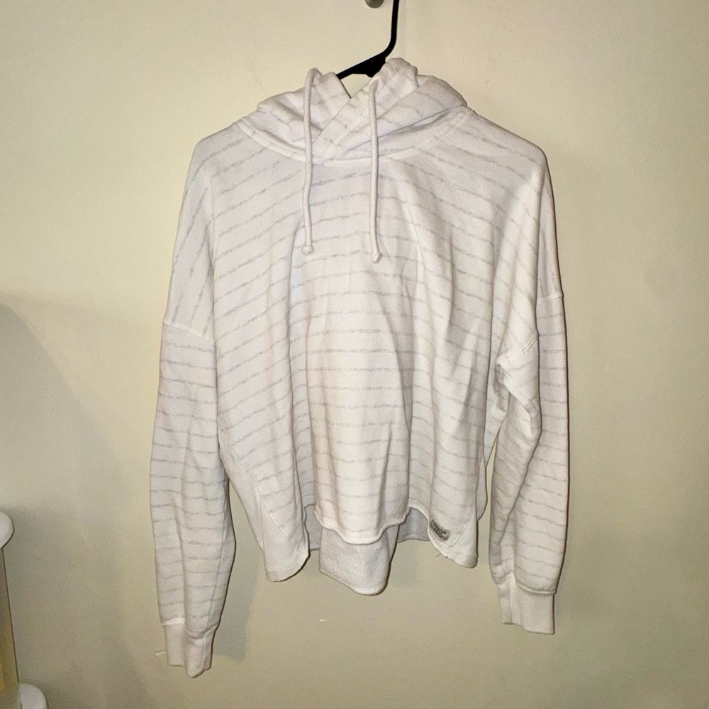 Abercrombie & Fitch Striped Cropped Hoodie